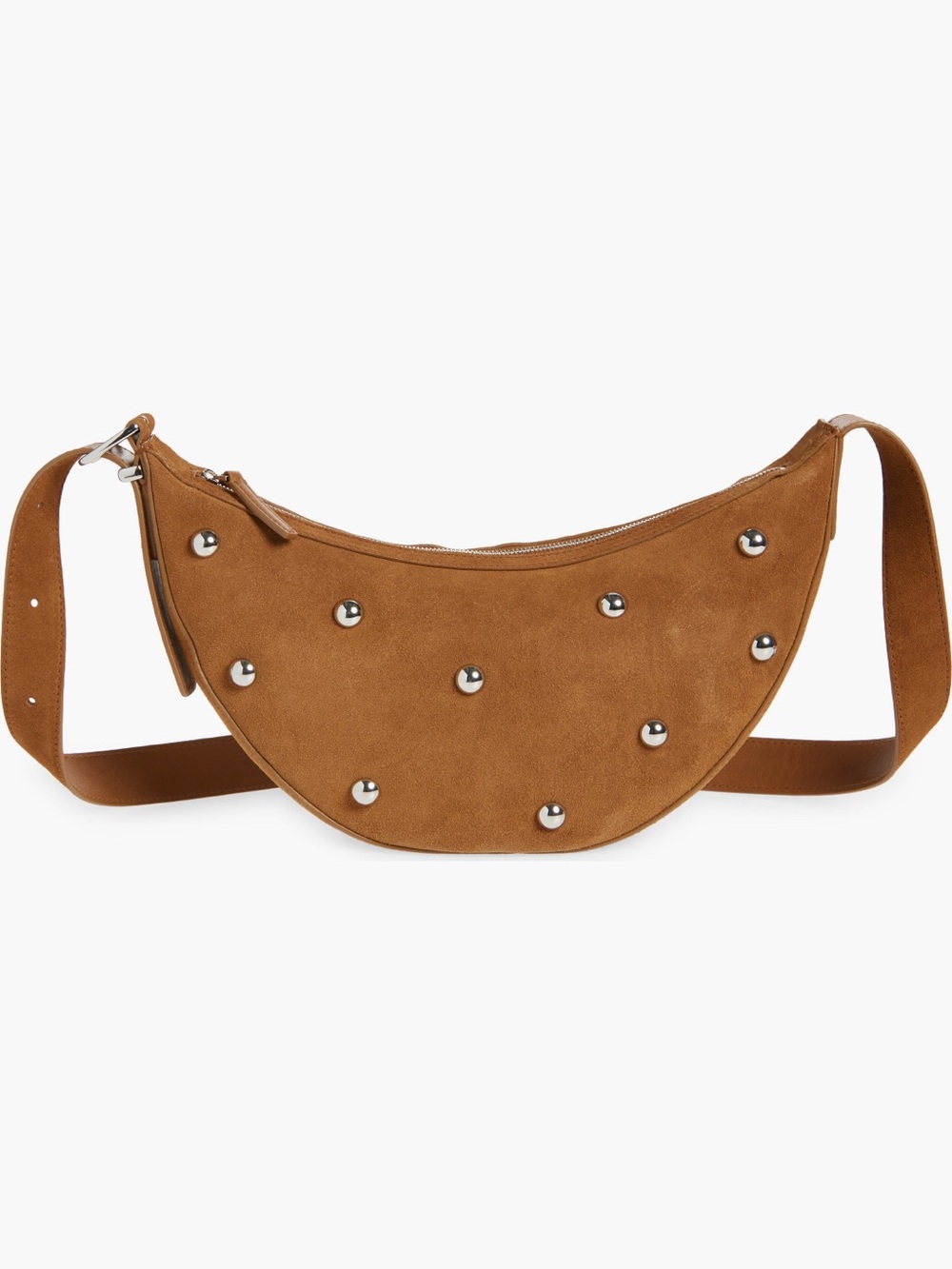 Madewell Studded Crescent Suede
Sling Bag